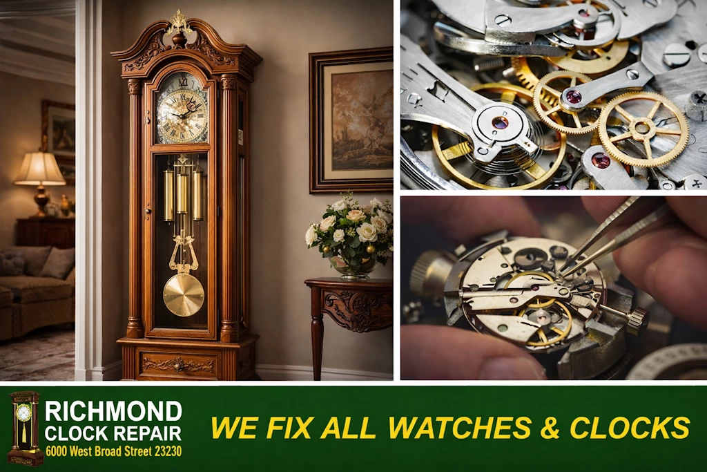 Richmond Virginia clock repair and retail banner